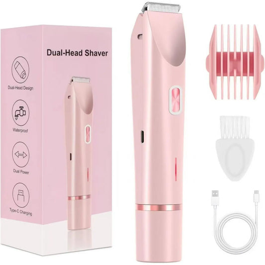 Revolutionary 2-in-1 Electric Hair Trimmer and Shaver for Women - Cordless, Waterproof, and Perfect for All Skin Types